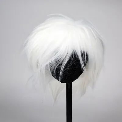 Narin Creative BJD Doll Wig Mohair White Blonde Short Size 8  Hard Cap Narae • $22.99