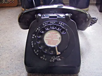 Vintage Black 706L.PX6O/1 GPO Telephone With GPO Box • £40