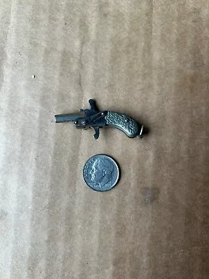 RARE Miniature Antique TOY GUN POCKET WATCH FOB Charm Bracelet Made In Austria • $35