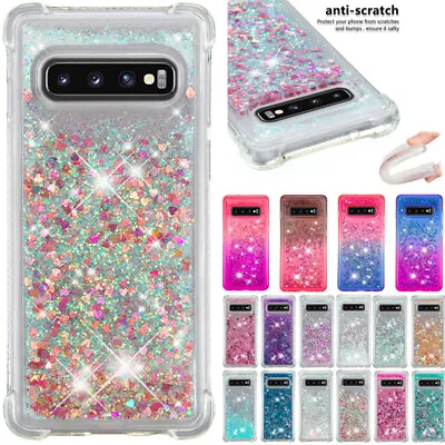 For Samsung S23 S21 S20FE S10 Plus Shockproof Glitter Quicksand Soft Cover Case • $13.88
