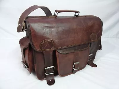 Vintage Leather DSLR Camera Briefcase Messenger Bag Digital SLR Case Satchel 16  • $85.49