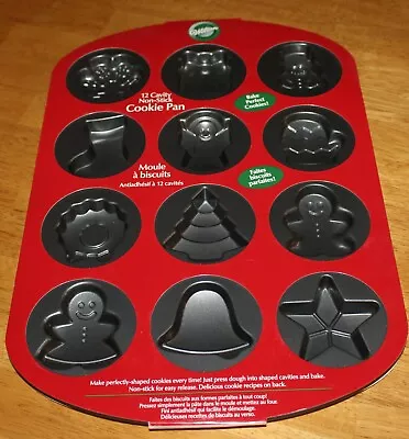 Wilton: 12 CAVITY CHRISTMAS HOLIDAY COOKIE PAN #2105-8122 NON-STICK - New • $11.99