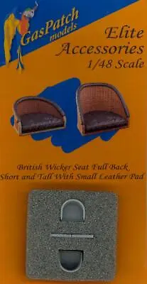 $10.99 • Buy GasPatch Models 1/48 BRITISH WICKER SEAT FULL BACK SMALL LEATHER PAD