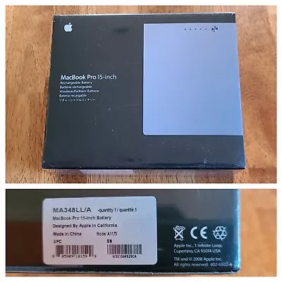 New! Genuine Original Apple A1175 15-inch MacBook Pro Battery OEM (MA348LL/A) • $99.99