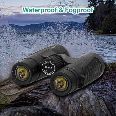 $16.99 • Buy 10x42 Waterproof Professional Zoom Binoculars With BAK4 Roof Prism Harness Strap