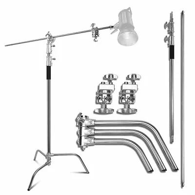 Heavy Duty Support Studio Reflector Light C Stand With Boom Arm Grip Head New • $176.99