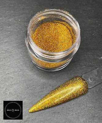 Holographic Gold Fine Dust Glitter Nail Art Face Body Craft Cosmetic • £1