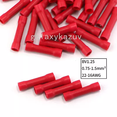 250Pcs Insulated Straight Butt Connectors Electrical Crimp Terminals Wire Cable • £1.99