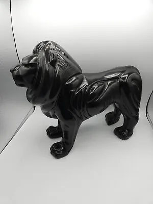 Vintage Royal Haeger Ebony Black Lion Figurine Statue Sculpture  • $75
