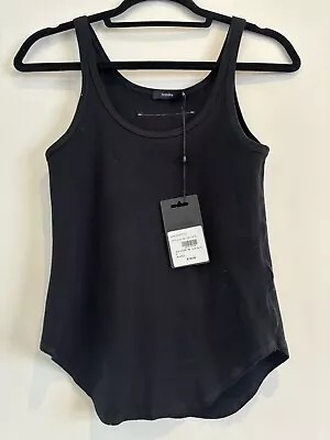 BNWT Bassike Black Rib Tank Top Singlet - Size 1 (size 8-12) RRP $130 • $50