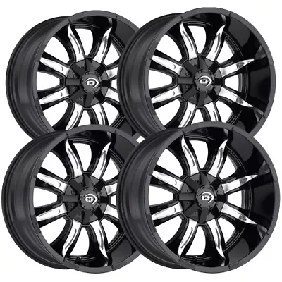 (4) Vision 423 Manic 18x9 6x135/6x5.5  +12mm Black/Machined Wheels Rims 18  Inch • $839.96