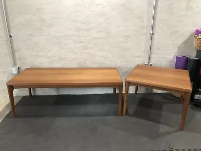 Vintage Danish Mid Century Modern Vejle Stole Occasional Table And Coffee Table • $279.99