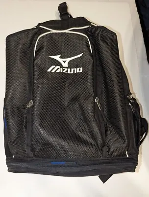 Mizuno Backpack Large Black Organizer Bat Pack Series Baseball Bag Glove Grip • $24.96