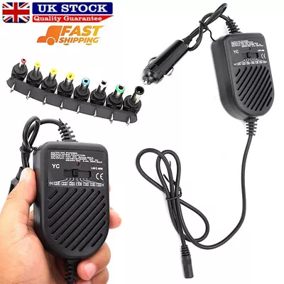 Universal 80W 12V DC Auto Car Power Charger 8 Adapter For Laptop Notebook UK • £8.99