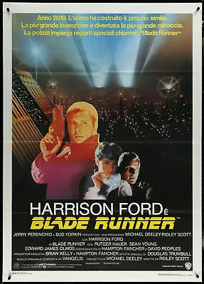 Blade Runner Italian 1p Folded Original Movie Poster 39  X 55  1982 Ridley Scott • $250