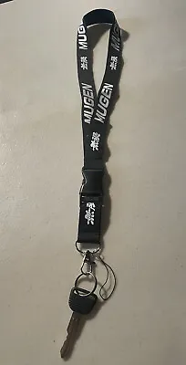 NEW BLACK JDM Racing Drift MUGEN Lanyard Neck Cell Phone Key Chain Quick Release • $1