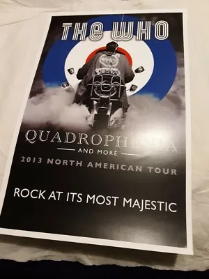 The Who Quadrophenia 2013 North American Tour Poster • $15