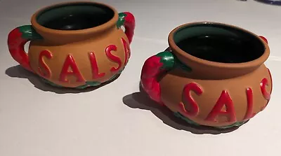 Salsa Bowls Clay Terra-cotta Mexican 2 • $25