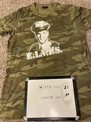 Elvis Presley By Steady Camouflage Elvis Army T Shirt Size Xl • $15