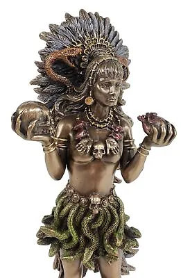 9 1/2  Coatlicue Aztec Earth Goddess With Serpent Skirt Statue Bronze Color • $72