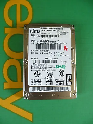 £24.68 • Buy Fujitsu 40GB IDE PATA 2.5  Laptop Hard Disk Drive HDD MHT2040AT (I91a)