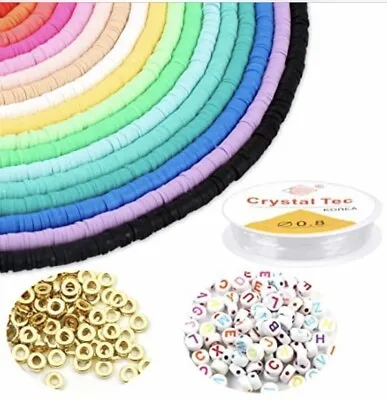 £8 • Buy Bracelet/Jewellery Making Set - Crystal Tec 5700 Piece Lettered Clay Bead