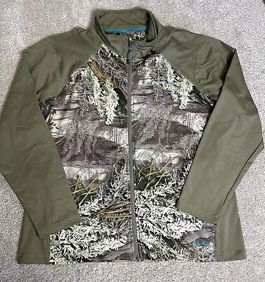 CABELAS OutfitHer Outfitter Camouflage Hunting SZ 2XL Women 2X Full Zip Zip Pkts • $39.94