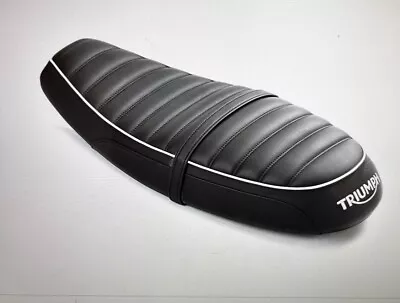 New OEM Motorcycle Seat For Triumph T100/T120. Stitch Detailing/embroidered Logo • $150