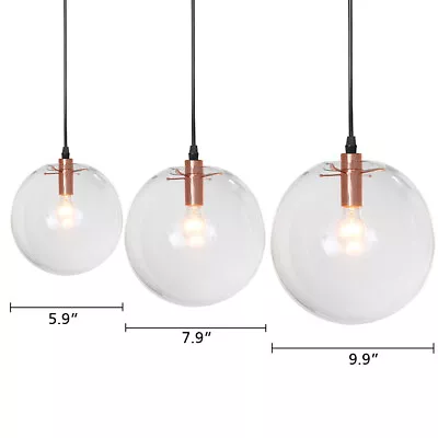 $21.80 • Buy Industrial Modern Hanging Pendant Light Fixture Glass Ceiling Lamp Shade Kitchen
