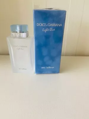 D&G EMPTY Light Blue Eau Intense 100ml 3.3 Oz Original Box Dolce & Gabbana • £10.50