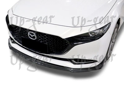 $48.50 • Buy For 19-23 Mazda 3 Sedan Carbon Look Style 3PCS Front Bumper Lower Body Kit Lip