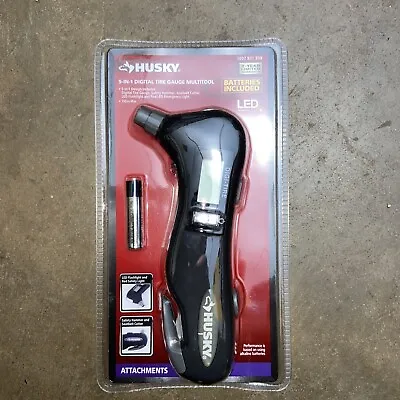 Husky 5 In 1 Digital Tire Gauge Mulitool Model 1007 831 399 *LR3A* • $14.49