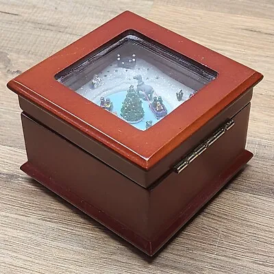 Mr. Christmas Miniature Music Box Winter Scene Lighted  Deck The Halls  Jewelry • $31.89