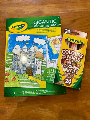 New Crayola Colours Of The World Colouring Pencils (24) &Gigantic Colouring Book • £9.99