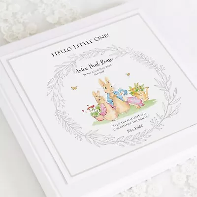 Personalised & Boxed 8  X 10  Peter Rabbit New Baby Christening Photo Album • £45