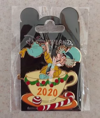 Disney Pin DLP Joyeux Noel Merry Christmas Tea Cup Train Mad Hatter LE #083/700 • $16.95