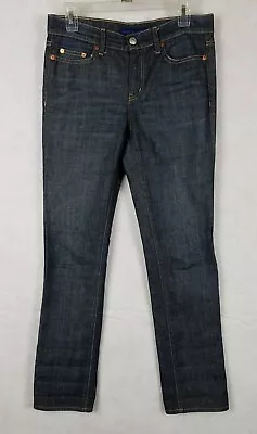 Martin & Osa Jeans Womens 27 Classic Straight Standard Indigo Dark Blue Denim • $9.99