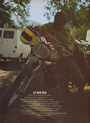 1973 Yamaha Mx100 Sales Ad Vintage Lt-mx100 • $12.68