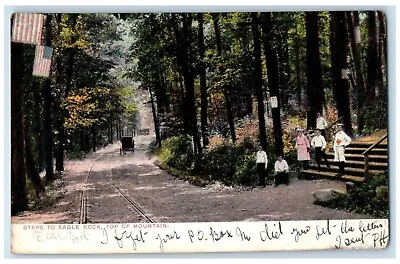 C1905 Steps To Eagle Rock Top Of Mountain Horse Carriage Montclair NJ Postcard • $14.98