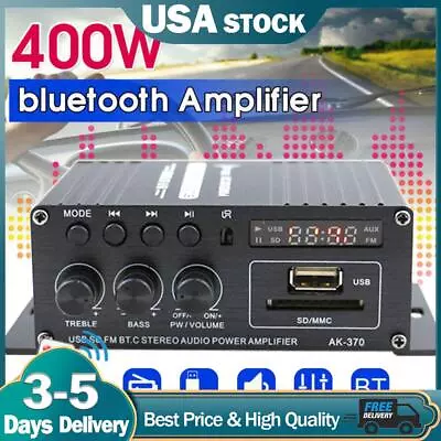 400W Hi-Fi Auto Stereo 12V Car Audio Amplifier Bluetooth MP3 Radio Booster T05 • $26.88