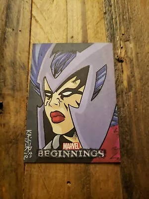 2012 Marvel Beginnings Series 2 Sketch Card  Deathbird By Bryan  Kaiser  Tillman • $40