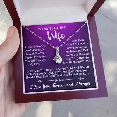 To My Beautiful Wife Pendant Necklace Jewelry Gift For Wife Wife Birthday Gift • $50.97