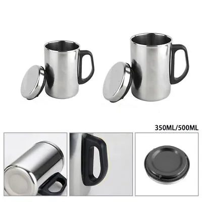 Coffee Mug Thermo Mug Insulated Mug Stainless Steel Mug Holder Cup With Handle • $9.05