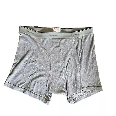 Vintage Fruit Of The Loom Two Lines Gray Boxer Briefs Size Large Men’s • $15
