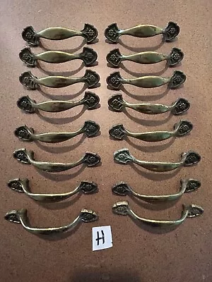 Vintage Brass Dresser Desk Cabinet Drawer Pulls And Knobs 16 Piece Lot H 3” • $10