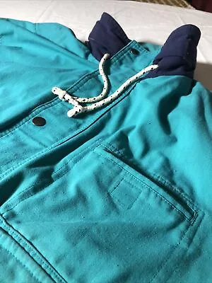 Vintage Men’s Fox Collection Jcpennys Aqua Jacket  90’s Size LT Large • $22.99