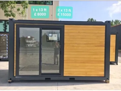 Modular Converted 13 Ft Tiny House Kiosk  Security Cabin Office DEPOSIT Fee • £2200