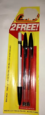 1980 Vintage Bic Ballpoint Pens Fine & Medium Black • $11.99