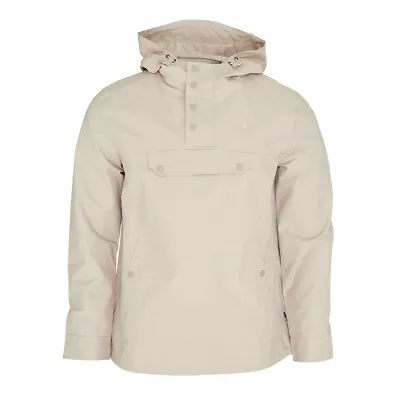 Merc London Mens Shield Hooded Pullover Terrace Jacket Stone S • £51.17