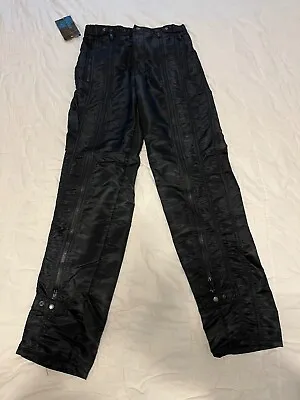 Men's Vintage Bugle Boy Black Parachute Nylon Pants  Size 29M NWT • $39.99